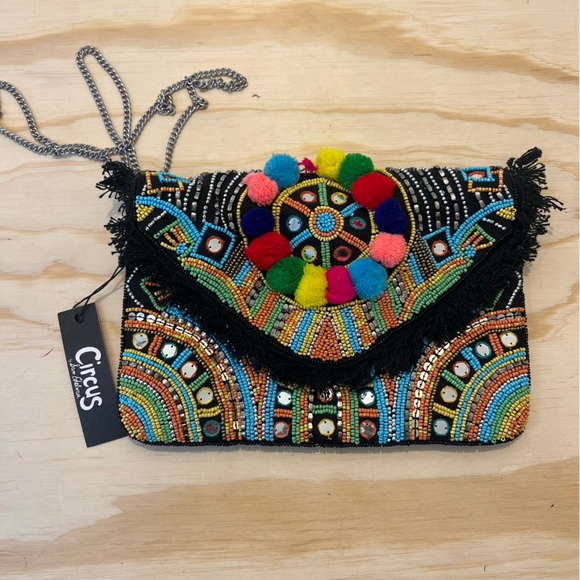 LEIGHTON CLUTCH CIRCUS BY SAM EDELMAN CROSSBODY  PURSE EMBELLISHED NWT - Picture 1 of 8